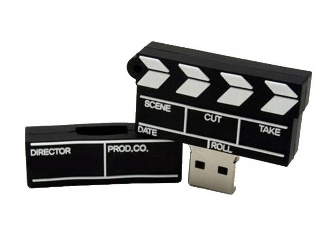 PENDRIVE USB SZYBKI FLASH DRIVE ULTRA PAMIĘĆ ZAWIESZKA KLAPS FILMOWY 16GB
